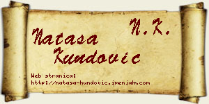Nataša Kundović vizit kartica